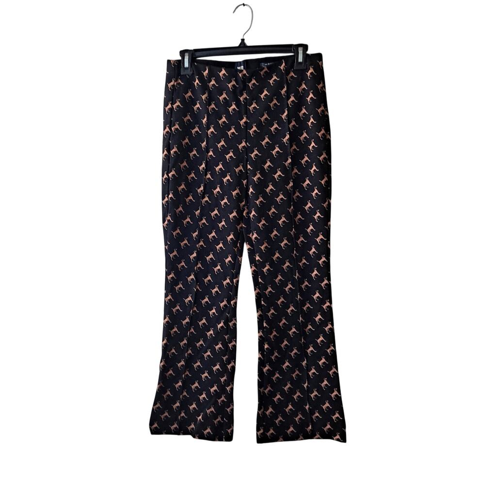 Maeve Black Pants with Tan Motif Boot Cut - Picture 2 of 12
